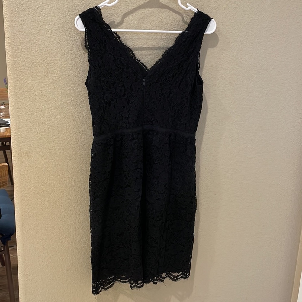 LOFT Black Lace Dress Size 6P - Picture 2 of 4